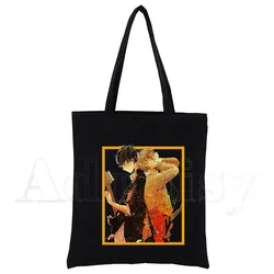 Given Canvas Bag Casual Large Hand Bags for Women Ladies Shopping Handbag Print Large Capacity Bag Black