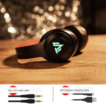 

Headphones Xiaomi Apple Huawei Mobile Universal Bluetooth Headset 5.0 Luminous Metal Folding Headset Wireless Headset Explosion