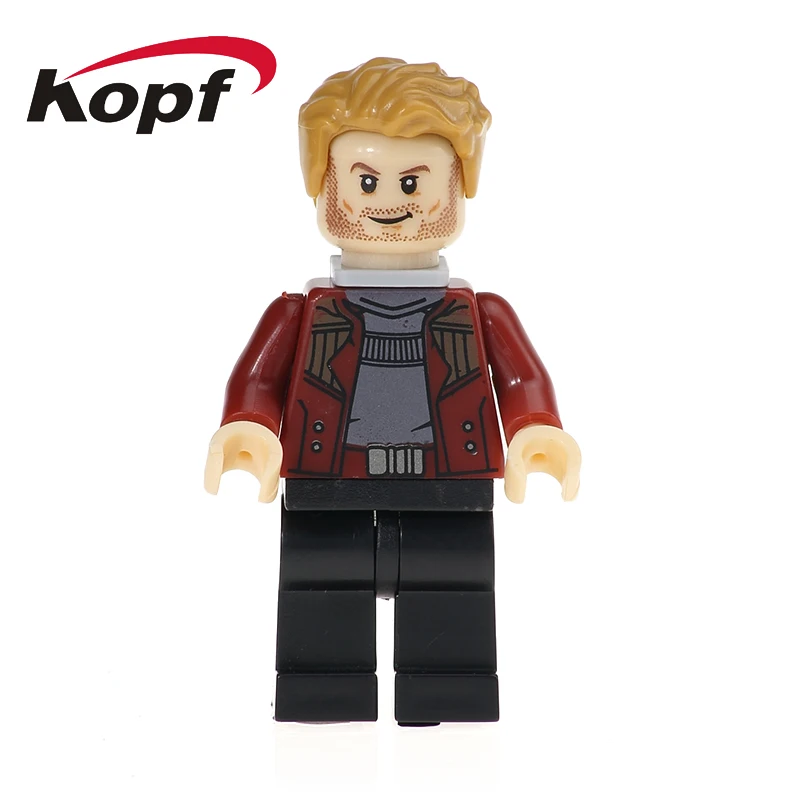 

Single Sale Building Blocks Super Heroes Galaxy Rocket Racoon Star-Lord Peter Figures For Children Model Toys PG156