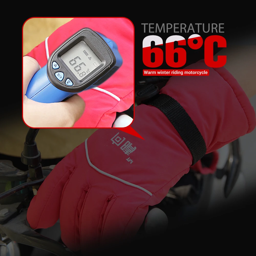 Новые мотоциклетные перчатки с подогревом Guantes Moto с сенсорным экраном с питанием от батареи, мотоциклетные гоночные перчатки для верховой езды, зимние водонепроницаемые