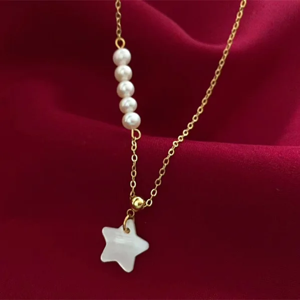 

Butterfly Home Temperment Star Hipster Design Fashion Classic Pearl Necklace Adjustable Ymjs33i33gi