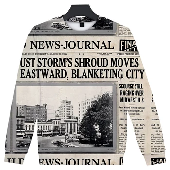 

Newspaper Harajuku 3D Fashion O-neck Sweatshirt Crewneck Winter Autumn Fashion 2020 New Arrival Cool Casual Streetwear Clothes