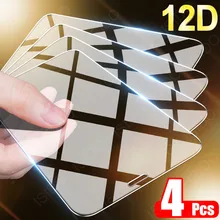 4PCS Protective Glass For iPhone 11 12 Pro MAX Mini X XR XS Screen Protector For iPhone 12 11 7 8 6 6s SE Plus Tempered Glass