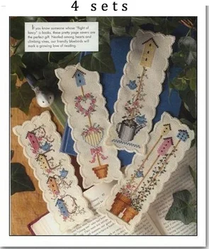

11/14/16/18/22/25/28 color aida Counted Cross Stitch Kit Bookmarks Bookmarker Magazine Marker Garden Flower Flowers Bookmark