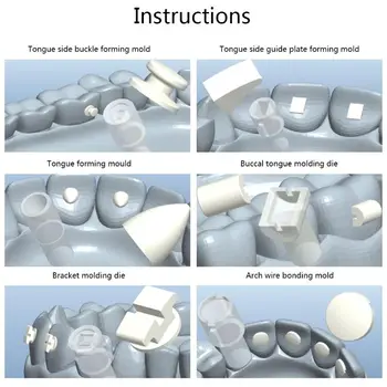 

Dental Mini Lingual Button Accessories Mould for Making Tongue Buckle 896D
