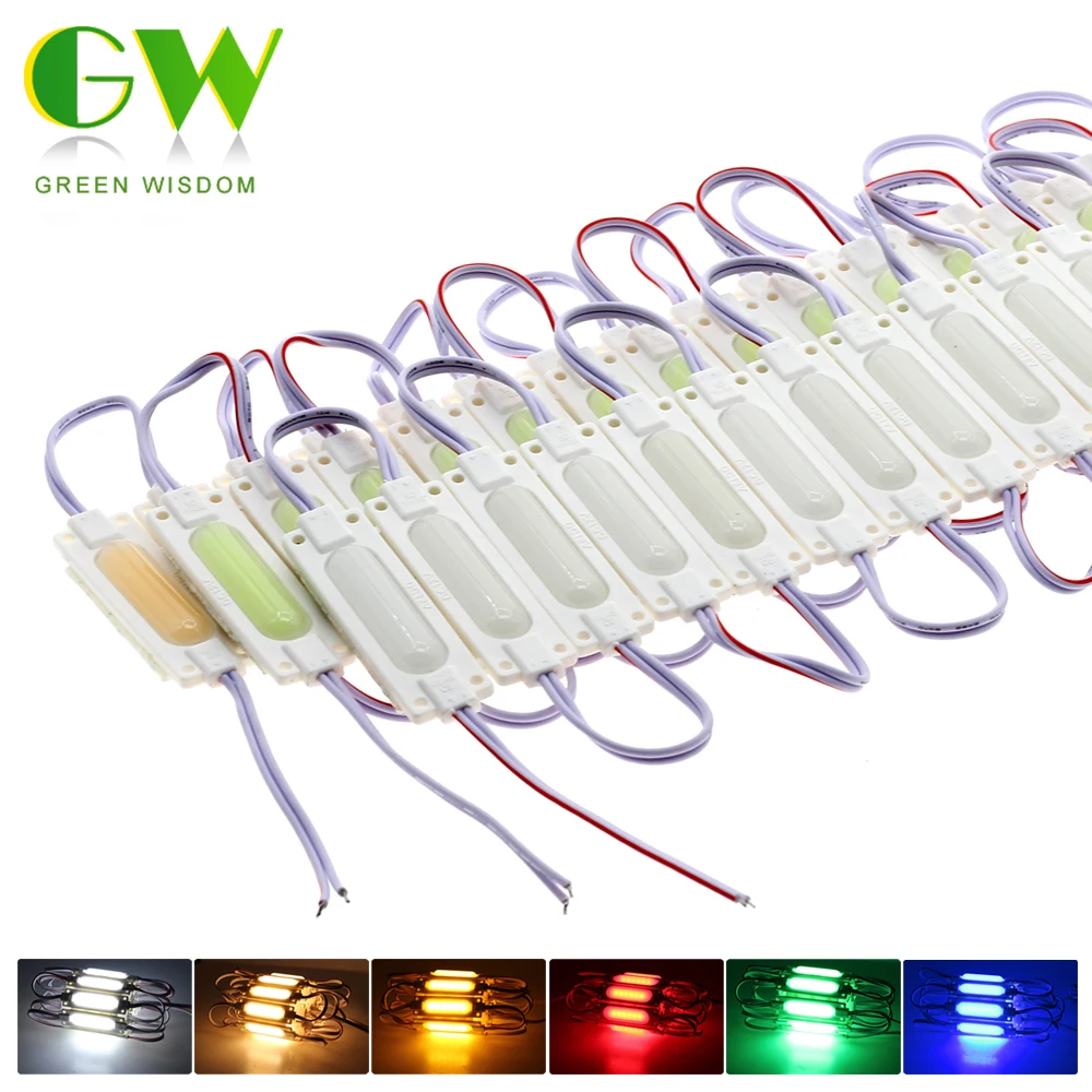 

DC12V COB LED Module 2W Waterproof DIY LED Modules String for Outdoor Advertising Luminous Signs Lightbox 20Pcs/Lot Wholesale