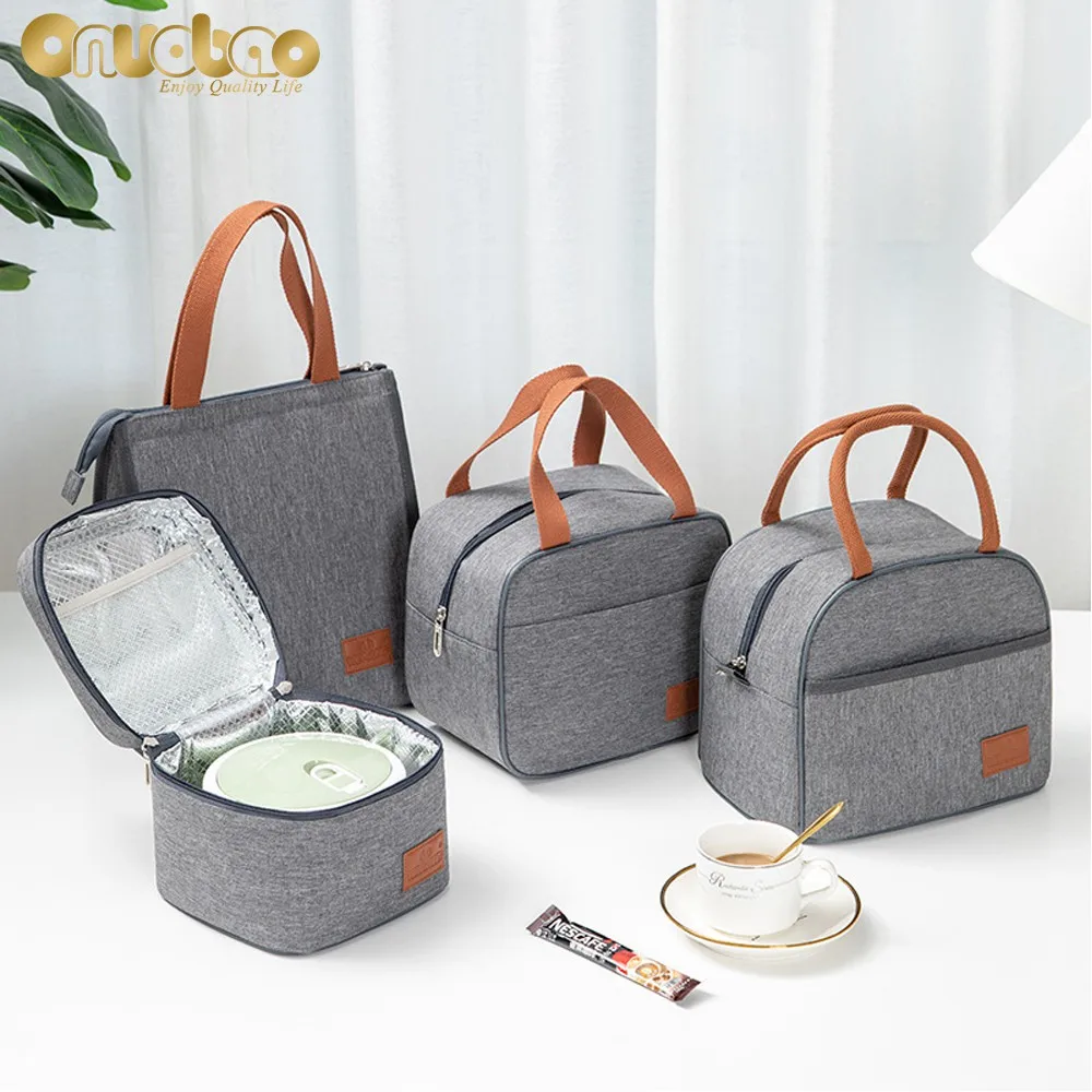 Lunch Bag Oxford Cloth Aluminum Foil Insulation Shoulder Bag Waterproof Picnic Cooler For Men Women