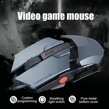 Jogo de cabo mouse competição profissional jogo macro definição metal computador mecânico mouse cs go lol fps gamer mouse(China)