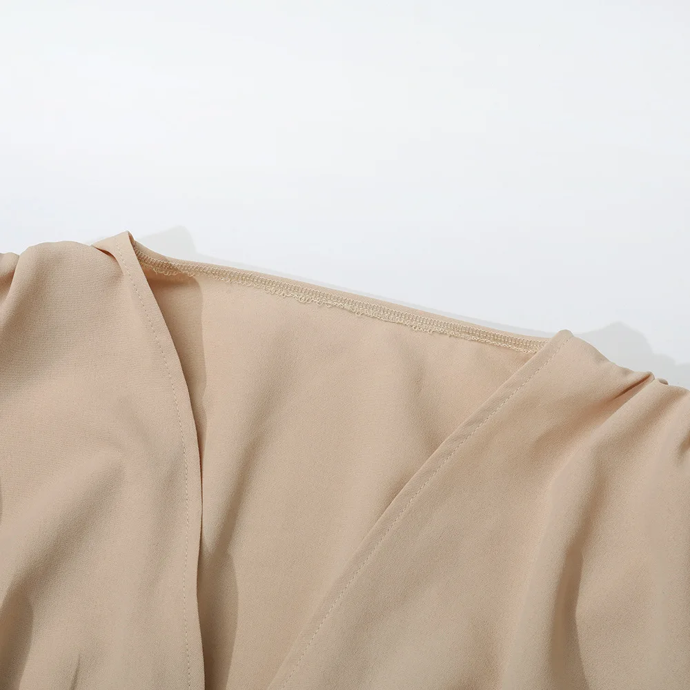 V-образный вырез прочный фонарь рукав Повседневная Блузка женская элегантная с длинным рукавом Блузка на пуговицах Топы Рабочая одежда