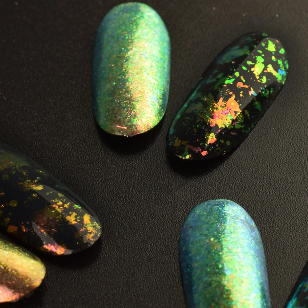 BEAUTYBIGBANG 0,15 г Хамелеон блеск для ногтей хлопья блестки порошок прозрачный хром пигмент блестки Маникюр Порошок для ногтей Decora