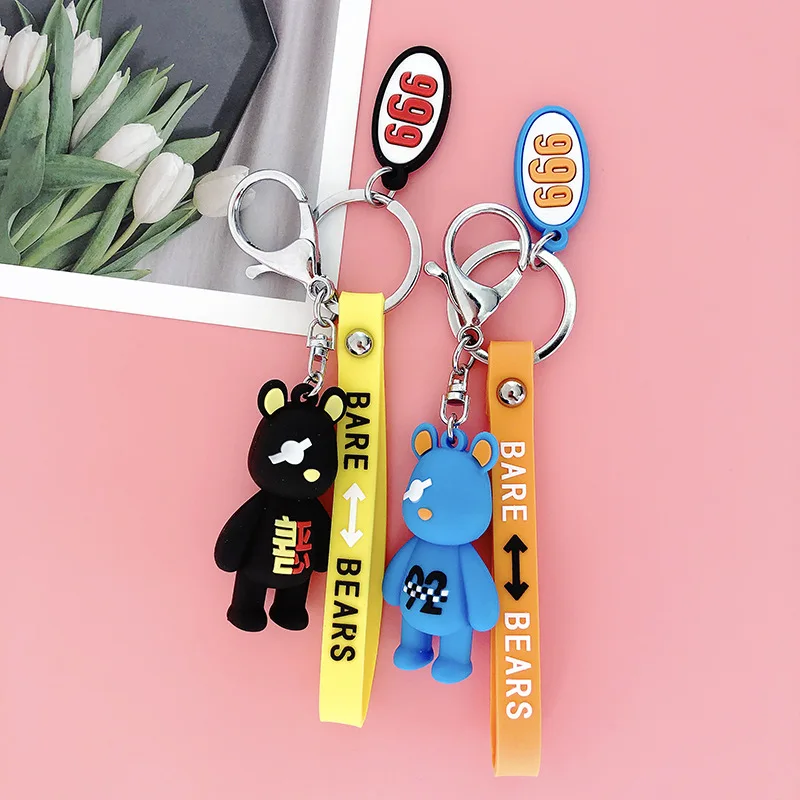 2019 новый корейский милый большие глаза кролика брелок подвеска для машины мужчин