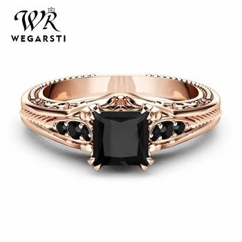

WEGARSTI Genuine Smoky Quartz Ring 925 Sterling Silver Rings For Men Wedding Rings Silver 925 Gemstones Jewelry Fine Jewelry
