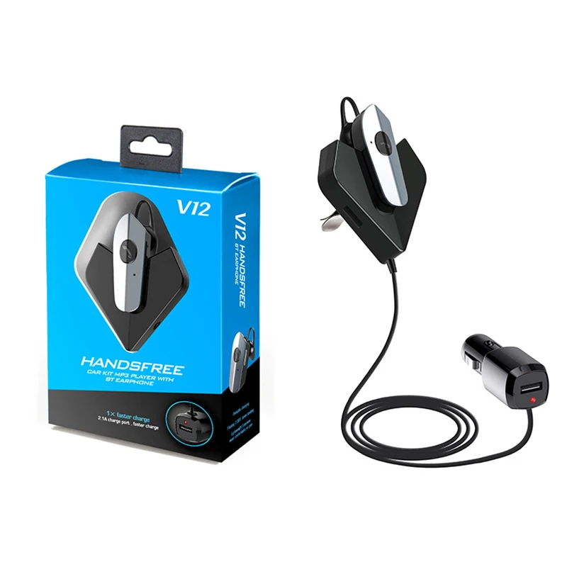 Fm-передатчик Bluetooth V5.0 Handsfree USB Автомобильное зарядное устройство MP3-плеер с наушником VH99