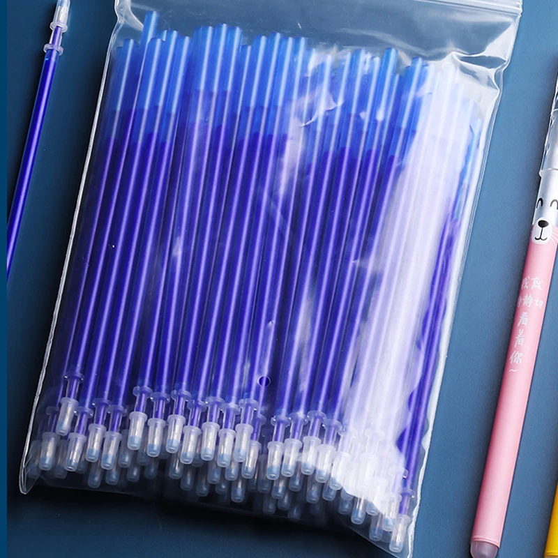 100 Pcs/Set Office Signature Shool Gel Pen Refill Rod Magic Erasable Pen Refill Accessories 0.5mm Blue Black Ink Writing Tools - Image 6