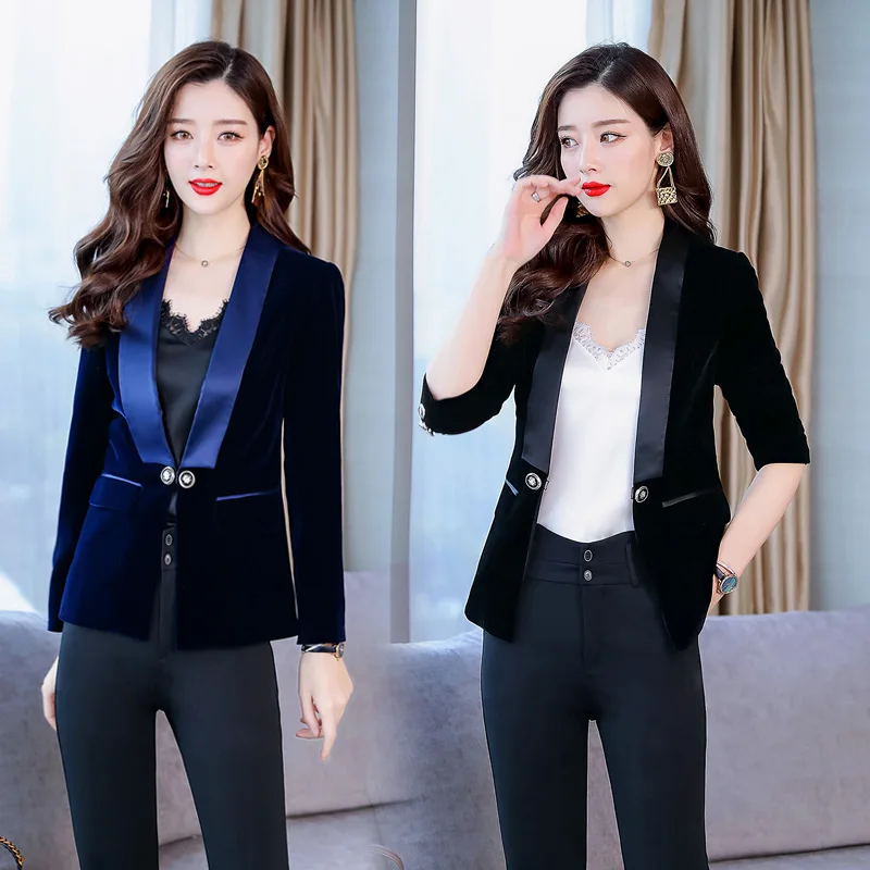 

Suit Elegant Cool 2019 Spring New Style Versatile Fashion Solid Color Slim Fit Slimming