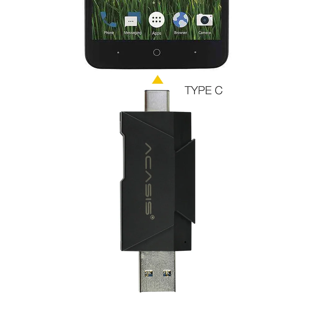 Acasis UFS Card Reader for Sansung Mobile USB 3.1 Type C to UFS Micro TF Adapter Memory Card OTG Smart Reader Laptop Accessories