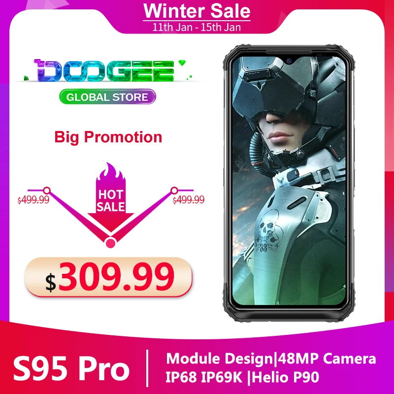 Doogee S95 Pro модульная прочный мобильный телефон IP68/IP69K смартфон 6 3 &quotДисплей Helio P90 Octa