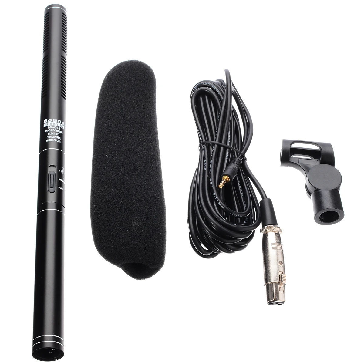 For DSLR Camera Video Camcorder 1pc G18 Condenser Microphone Interview Mic 3Meter Effective Pickup Range Mayitr