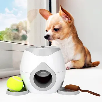 

Pet Ball Launcher Toy Dog Tennis Food Reward Machine Thrower Interactive Treatment Slow Feeder Toy Suitable For Cats And Dogs