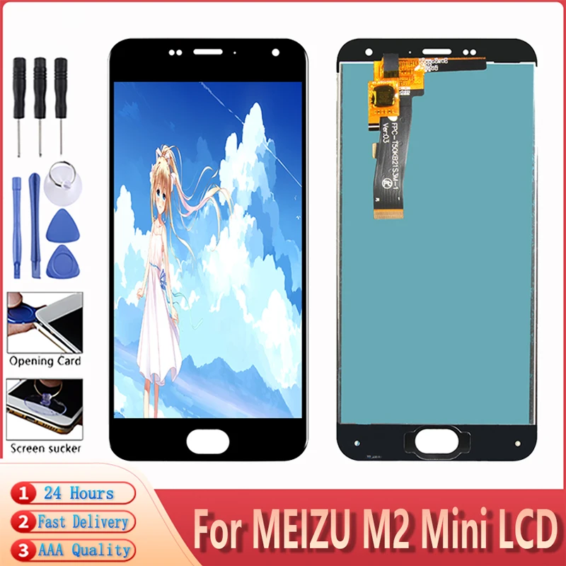 5 0 &quotоригинал для MEIZU M2 Мини ЖК дисплей сенсорный экран AAA + качественная сборка 100%