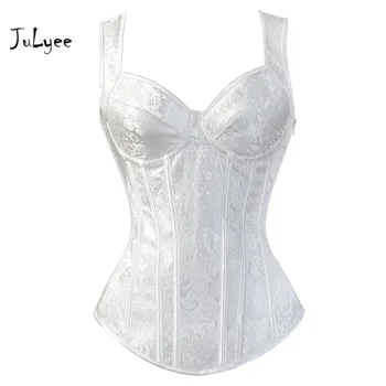 

JULYEE Women's Sexy Shapers Print Corset V-neck Underwear Body Shape Tank Tops Shapewear