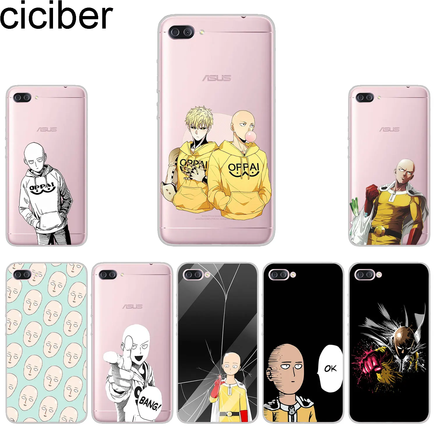 

ciciber Phone Cases For ASUS Zenfone 4 Max Plus Pro Live 3 GO Case Soft Back Cover ZC520KL ZB501KL ZC554KL ZB500KL One Punch Man