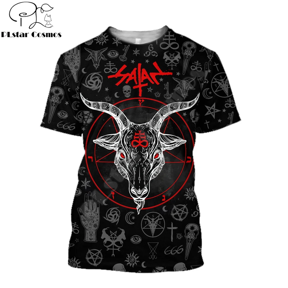 

Мужская футболка со сквозным 3d-рисунком черепа и татуировкой, летняя модная футболка в стиле Харадзюку с коротким рукавом, Футболки унисекс...