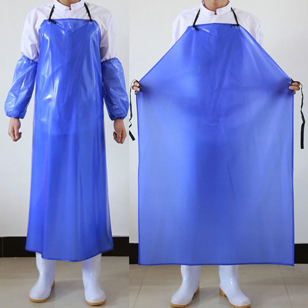 Waterproof Kitchen Apron PVC Grembiule Cucina Sleeveless Durable Fartuch Extra Long Multipurpose for Cooking Cleaning | Дом и сад