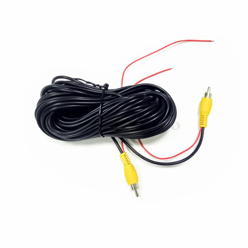 Car RCA CAR Reverse Rear View Parking Camera Video Cable With Video Trigger Wire Connecting Car Parking Rearview Monitor 10m 15m (6)