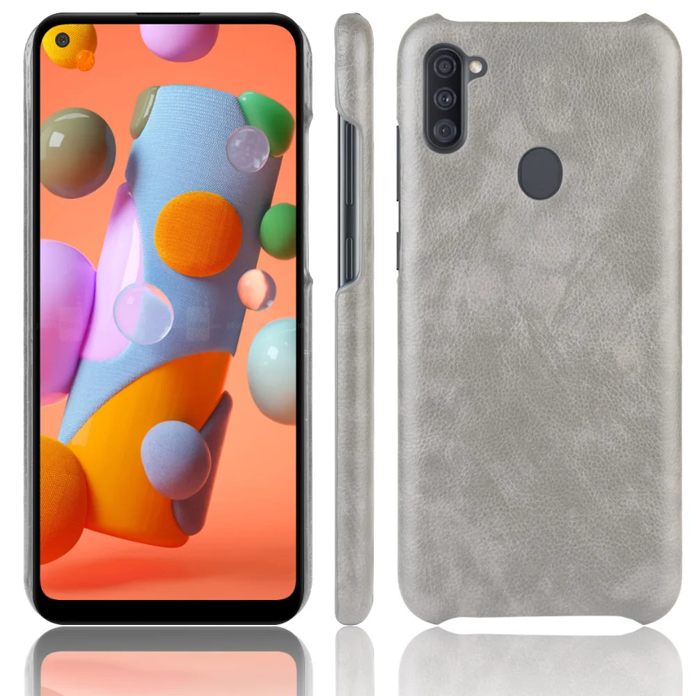 Противоударный Роскошный Жесткий чехол из искусственной кожи для Samsung Galaxy M11 M115