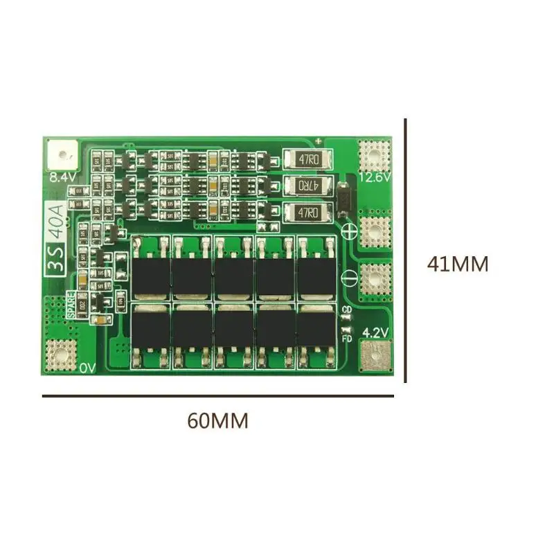 3S 40A литий ионный аккумулятор 18650 зарядное устройство PCB BMS защита 12 6 В модуль