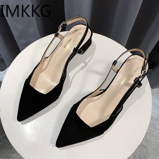 2020 new fashion summer women pumps woman buckle beige single shoes square heels comfortable dress party shoes zapatos de mujer 2