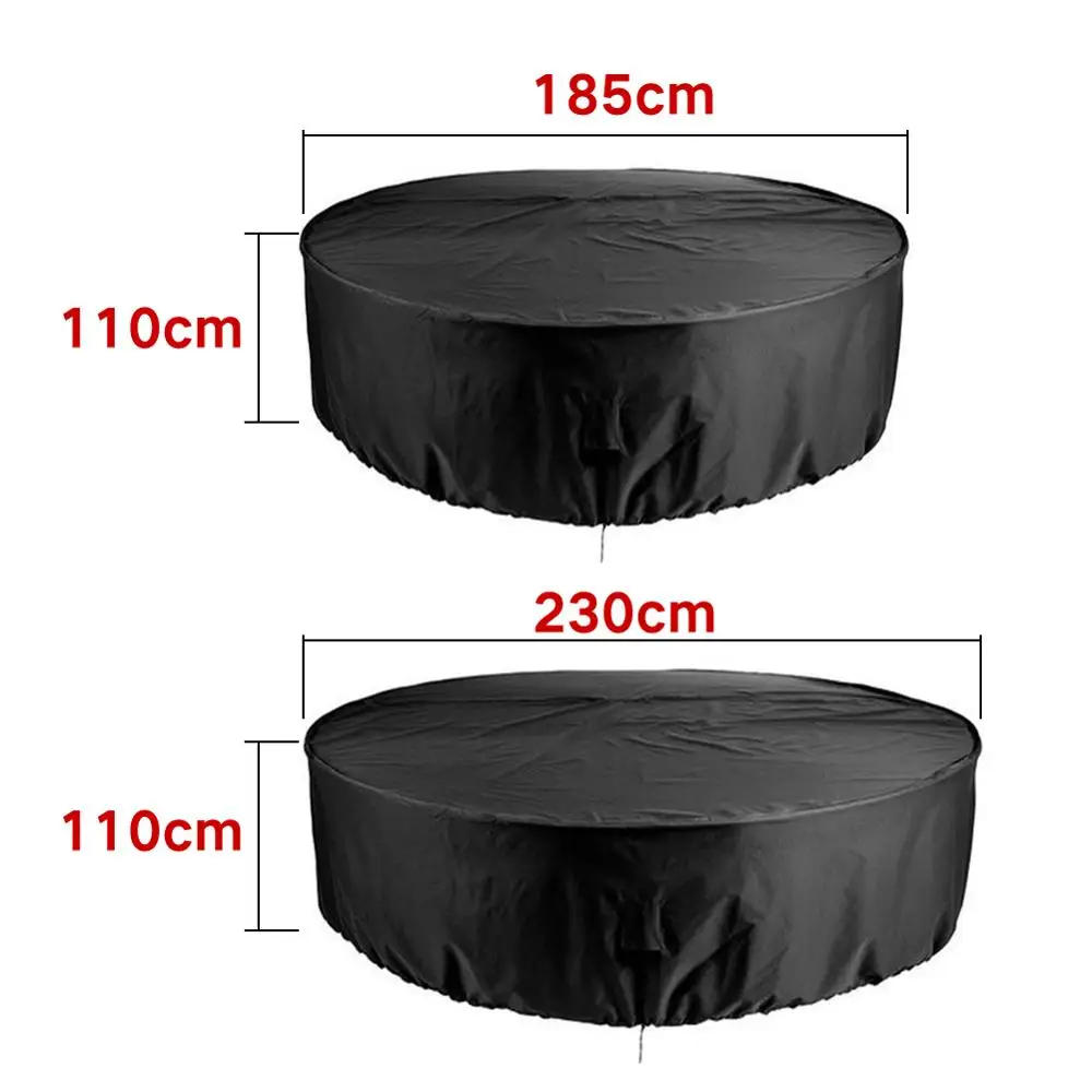 18 Size Black Cover Waterproof Oxford Wicker Sand Protect Garden Patio Rain And Snow Dust Outdoor Garden Furniture Rain Cover 2