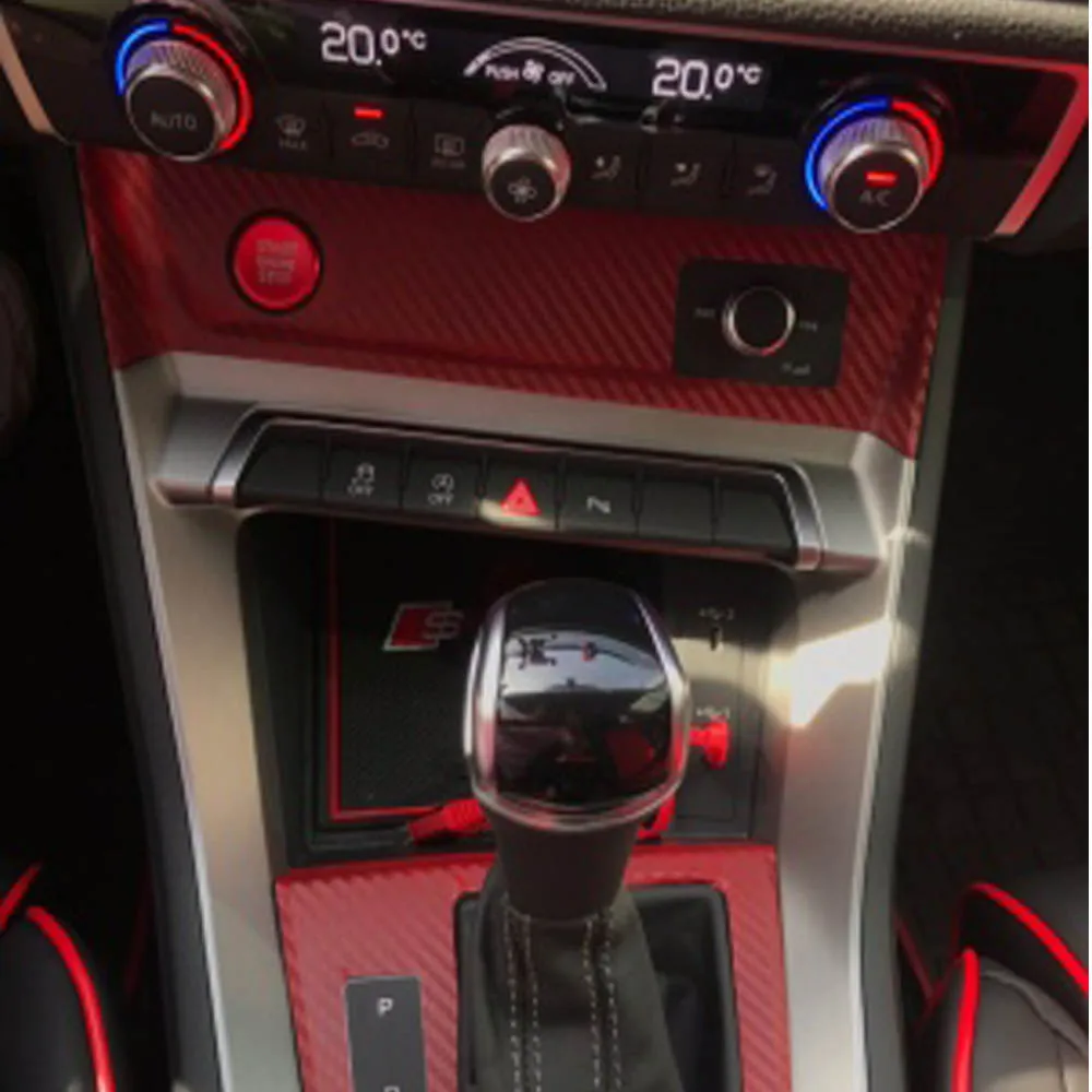 Для Audi Q3- внутренняя Центральная панель управления дверная ручка 3D/5D наклейки из углеродного волокна наклейки аксессуары для автомобиля