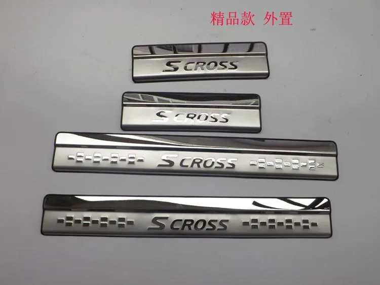 Для Suzuki SX4 S Cross 2014 2017 2018 2019 нержавеющие двери и подоконники Kick Plate защита педали