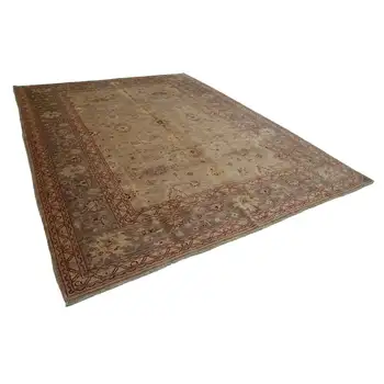 

275x358 Cm Beige Handmade Oushak Rug-9x12 Ft