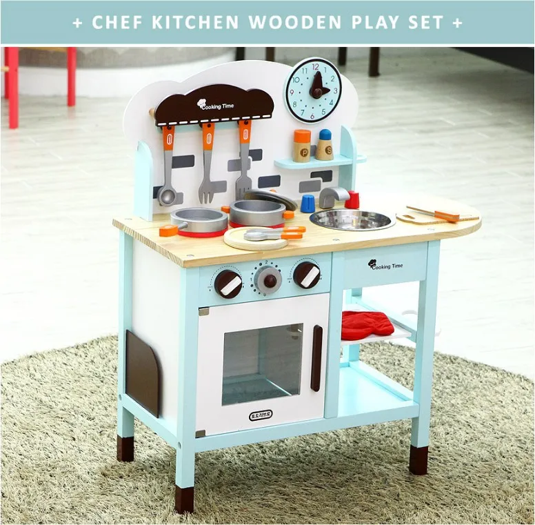 

New Style South Korea todolibro Wood Model German Kitchen Ultra Large Cabinet Play House Children'S Educational Toy