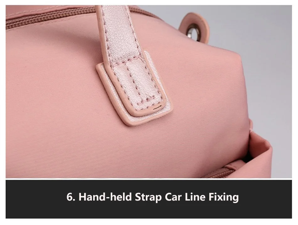 Outdoor Leisure Fashion Female Bag New Trend Fashion Simple Portable Single Shoulder Bag Waterproof Solid Color Nylon Female Bag