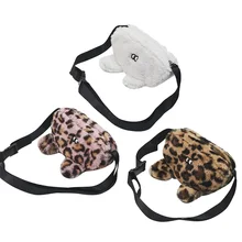 Модная женская сумка-мессенджер, мультяшная плюшевая сумка через плечо, милая мягкая женская сумка на цепочке, сумки через плечо, рождественский подарок