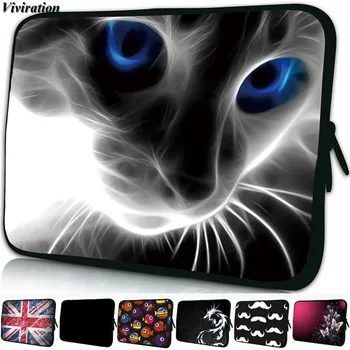 

For Apple iPad 10.2, Pro 9.7, Air 3, Air 2 Tablet PC Sleeve Case 10.1" 10 Inch Universal Hot Cat Prints Girls Women Netbook Bags