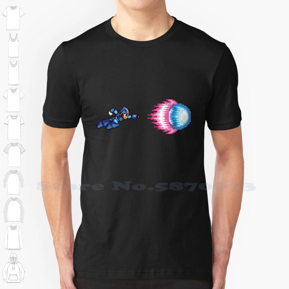 Dash Shot - Mega Man X Summer Funny T Shirt Per Uomo Donna Mega Man Mega Man X Snes Super Videogiochi Videogiochi Gioco