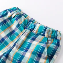 Подушки из чистого хлопка в клетку для мальчиков, шорты, детские повседневные шорты, детские летние шорты