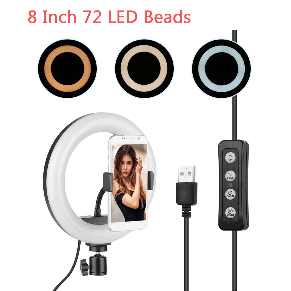 XQISIT Dimmable 14 Selfie Ring Light With Tripod Stand and 3 Phone Holder  New