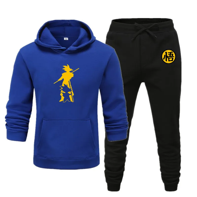 Wukong printing men's running tracksuit 2 sets new jogging sportswear men's sweatpants hoodies spring and autumn men's gym pant