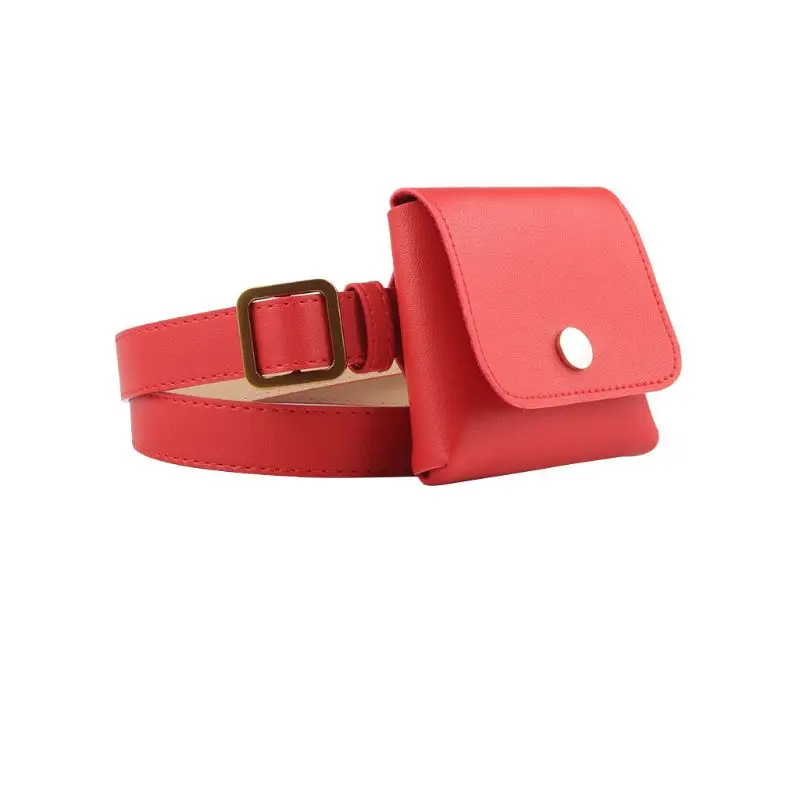 Женская поясная сумка на пояс, дорожная сумка на плечо, маленькая сумочка, нагрудный чехол для телефона - Цвет: Красный