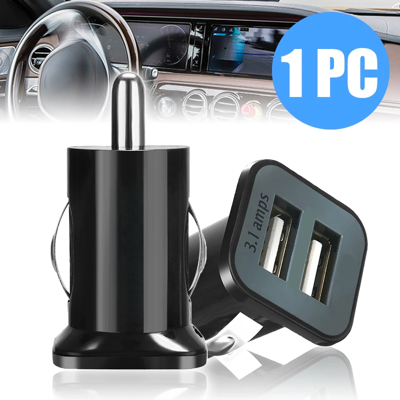 Новое поступление 1 шт. черный автомобильный Грузовик двойной 2 порта USB мини