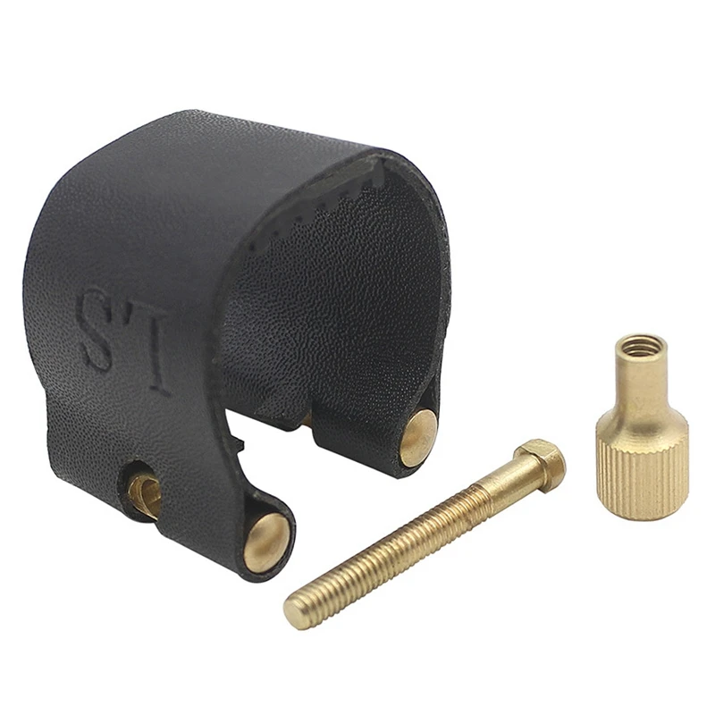 Саксофон кожаная Лигатура крепеж с пластиковой крышкой для саксофона мундштук деревянные ветряные части Аксессуары