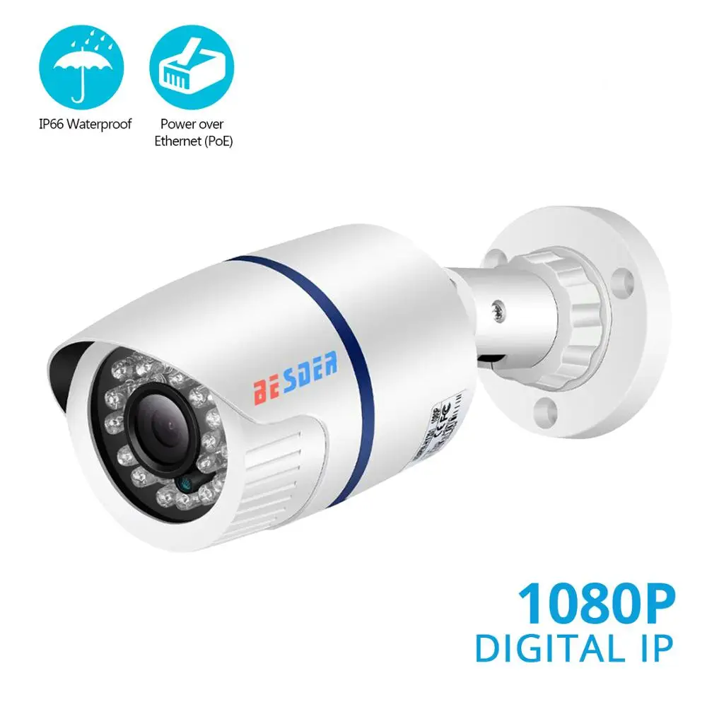 Besder, 1080 p, IP камера, уличная, IP66, водонепроницаемая камера, 20 м, ночное видение, домашняя камера безопасности, ONVIF, CCTV, камера видеонаблюдения, P2P