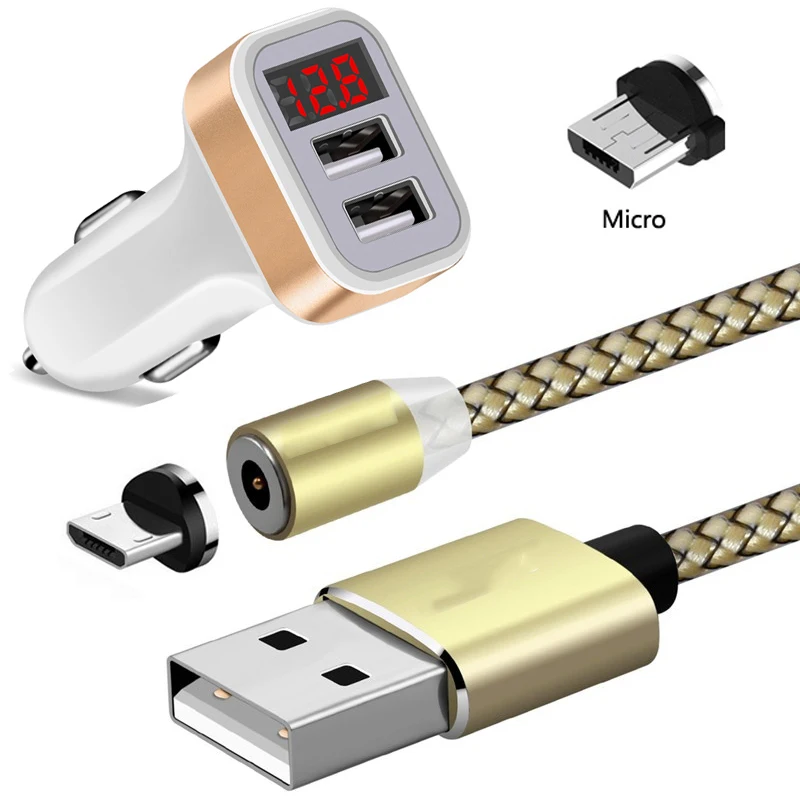 Магнитный светодиодный кабель Micro USB для Samsung J3 J5 J7 2017 J4 J6 2018 A4 A5 A6 A7 A8 A9