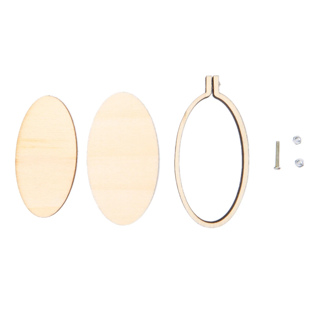 

Drop Ship Ellipse Vertical Wooden Frame Hand Cross Stitching Embroidery Hoop Jewelry DIY